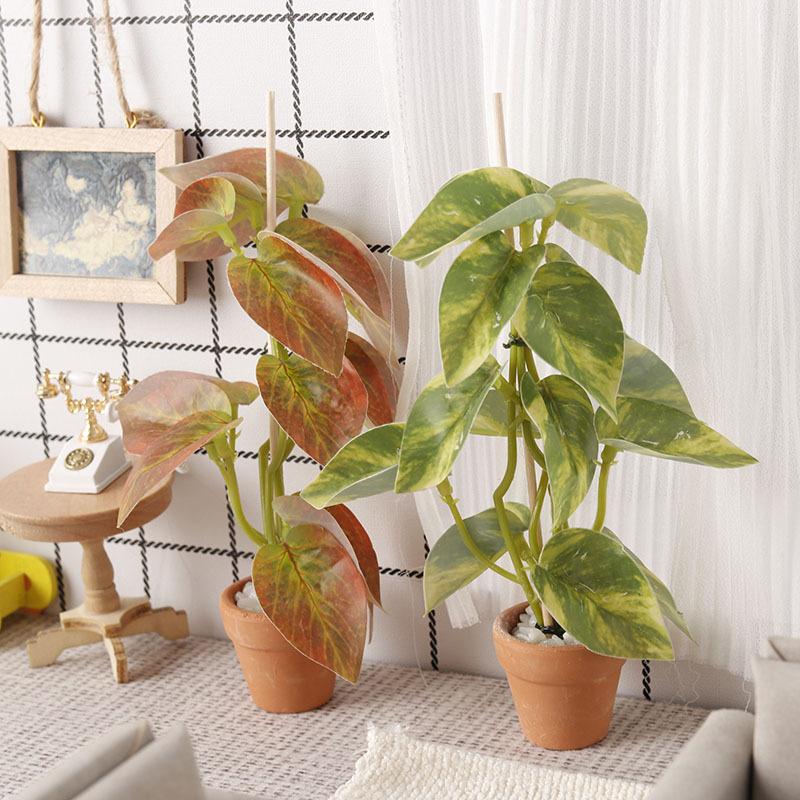 Bonsai Gardening - 1/12 ドールハウスシミュレーション緑植物盆栽モデルドールハウスシーン装飾マイクロ風景庭園盆栽飾り