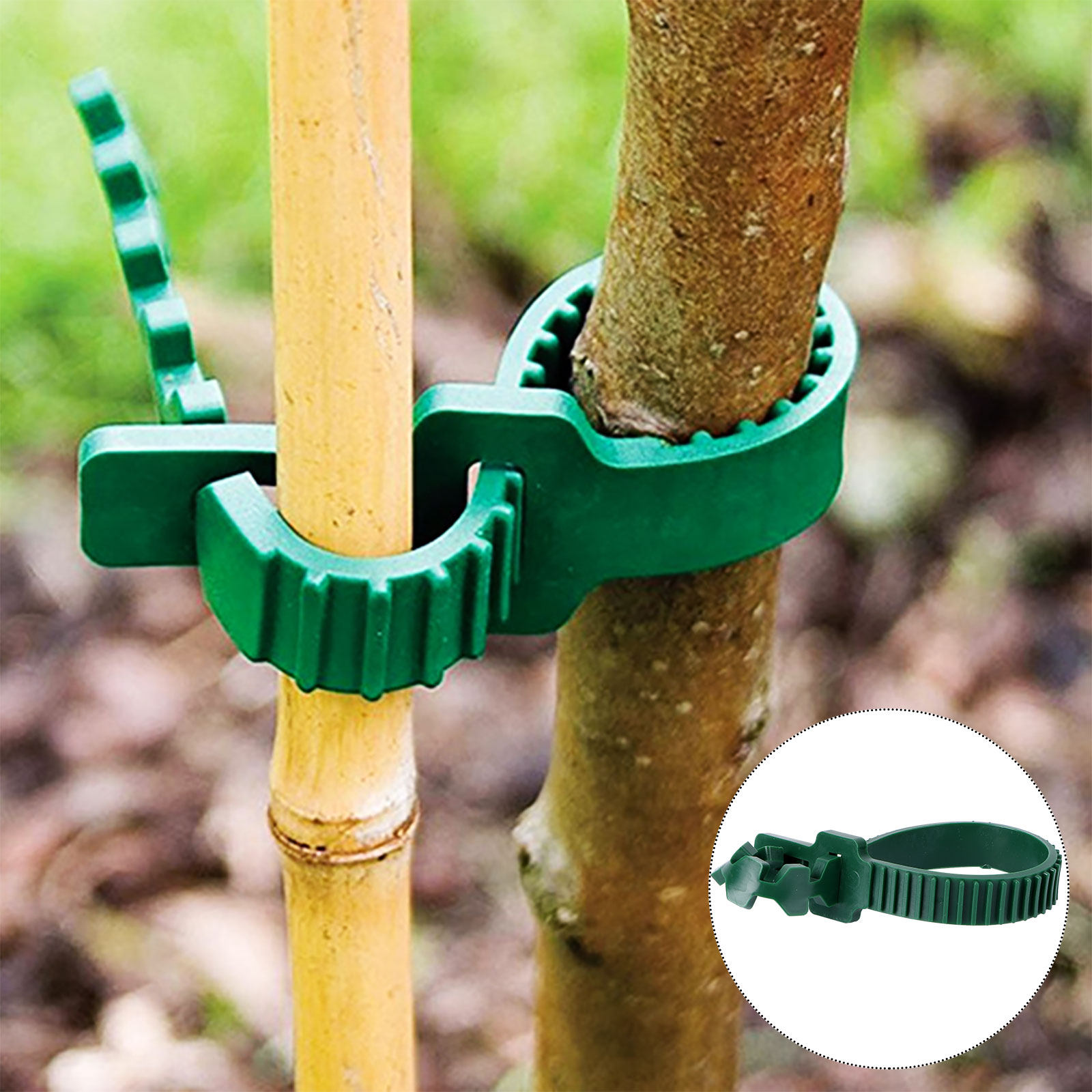 Bonsai Gardening - 20個入り 蔓固定バックル 植物サポートクリップ 庭園用 盆栽の木のトレーニング用 再利用可能なPVC結束ベルト