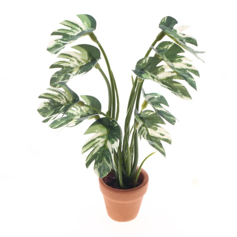 Bonsai Gardening - 新品。1個入り 1/12 ドールハウス シミュレーション モンステラ 緑の植物