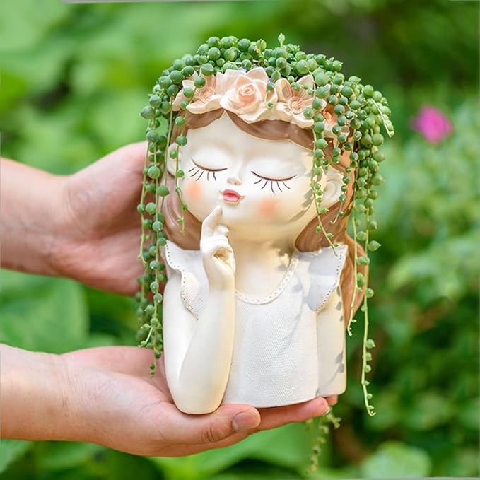 ファンシーフェアリーガール中型盆栽プランター家庭菜園装飾フラ - Bonsai Garden Price のレビューと価格