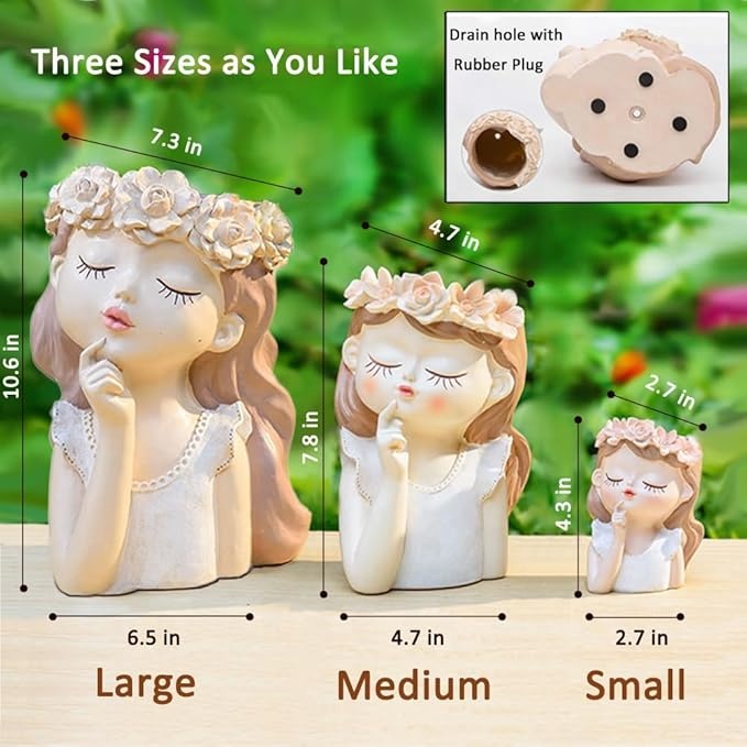 ファンシーフェアリーガール中型盆栽プランター家庭菜園装飾フラ - Bonsai Garden Price のレビューと価格