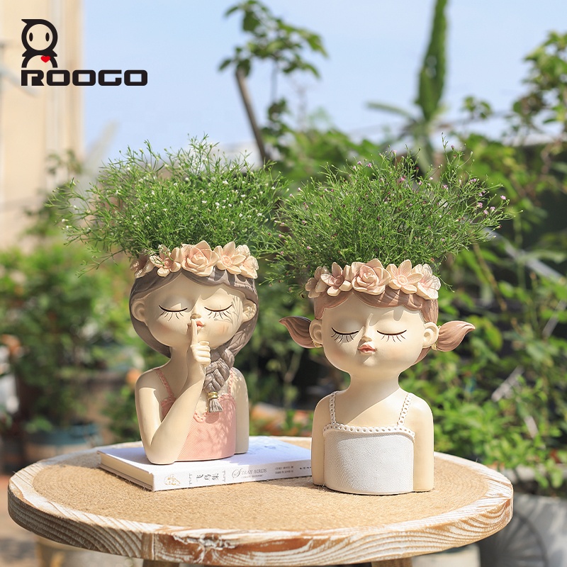 ファンシーフェアリーガール中型盆栽プランター家庭菜園装飾フラ - Bonsai Garden Price のレビューと価格