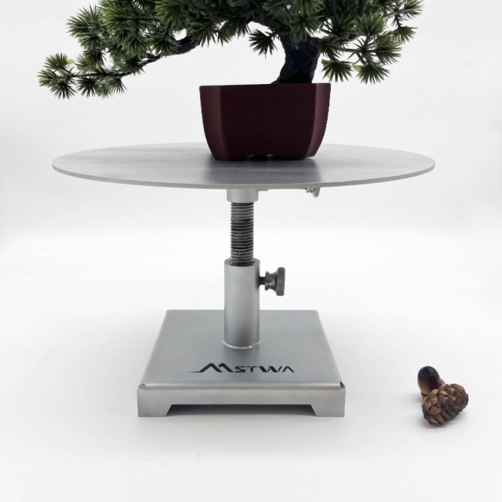 調整可能な昇降機能付きステンレス製盆栽台、頑丈で滑らかな回転 - Bonsai Gardening のレビューと価格