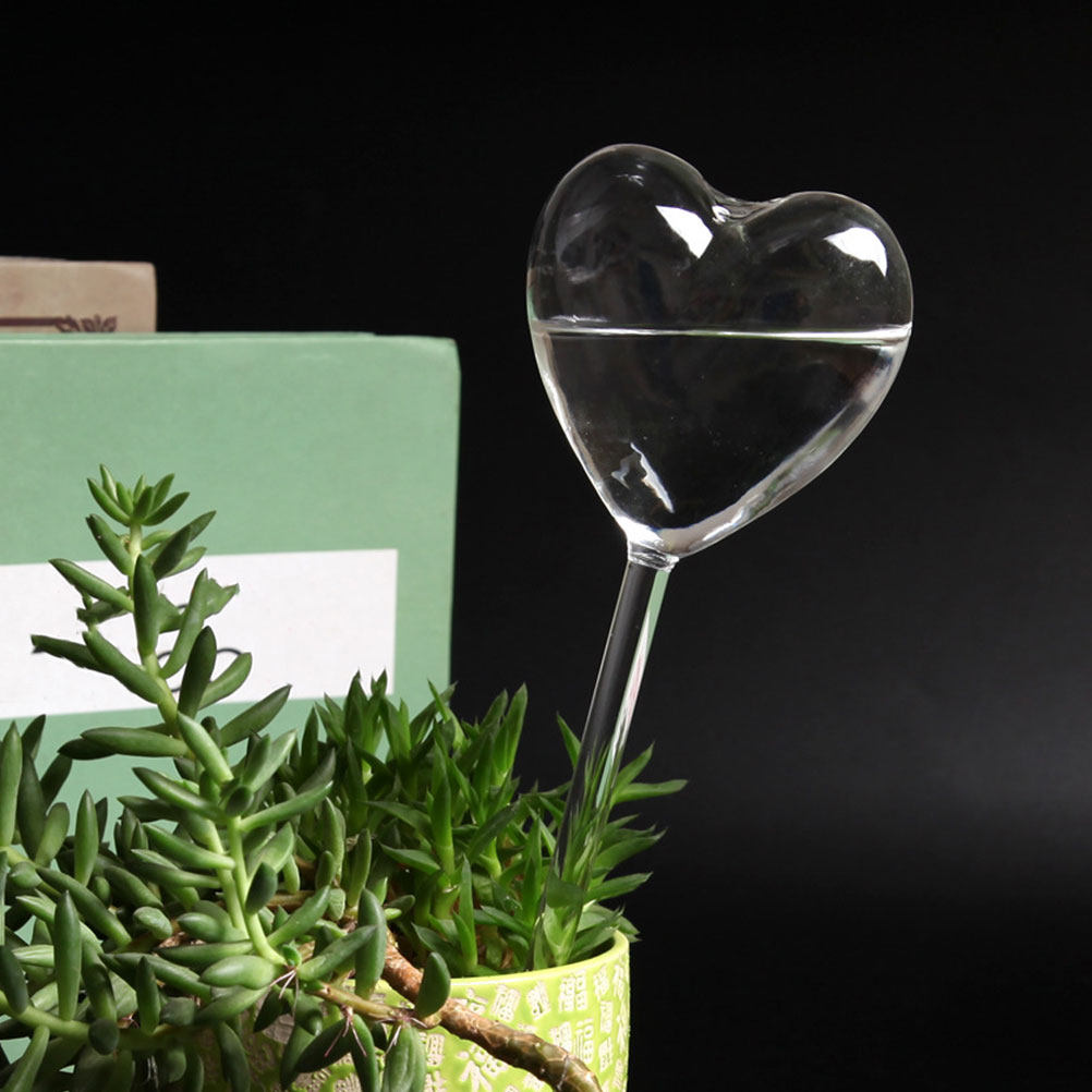 3個入りハート型ガラス製自動給水グローブ、鉢植え、盆栽用自動 - Bonsai Gardening のレビューと価格