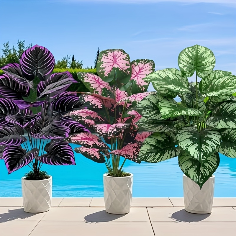 3 個 60 センチメートル大型人工緑の植物セット庭の装飾  - Bonsai Garden Ideas のレビューと価格
