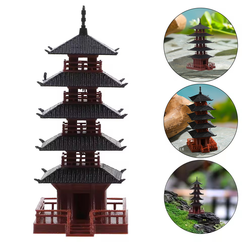 庭の水族館盆栽装飾ミニ塔像中国古代建物モデルパビリオン装飾シ - Bonsai Garden Ideas のレビューと価格