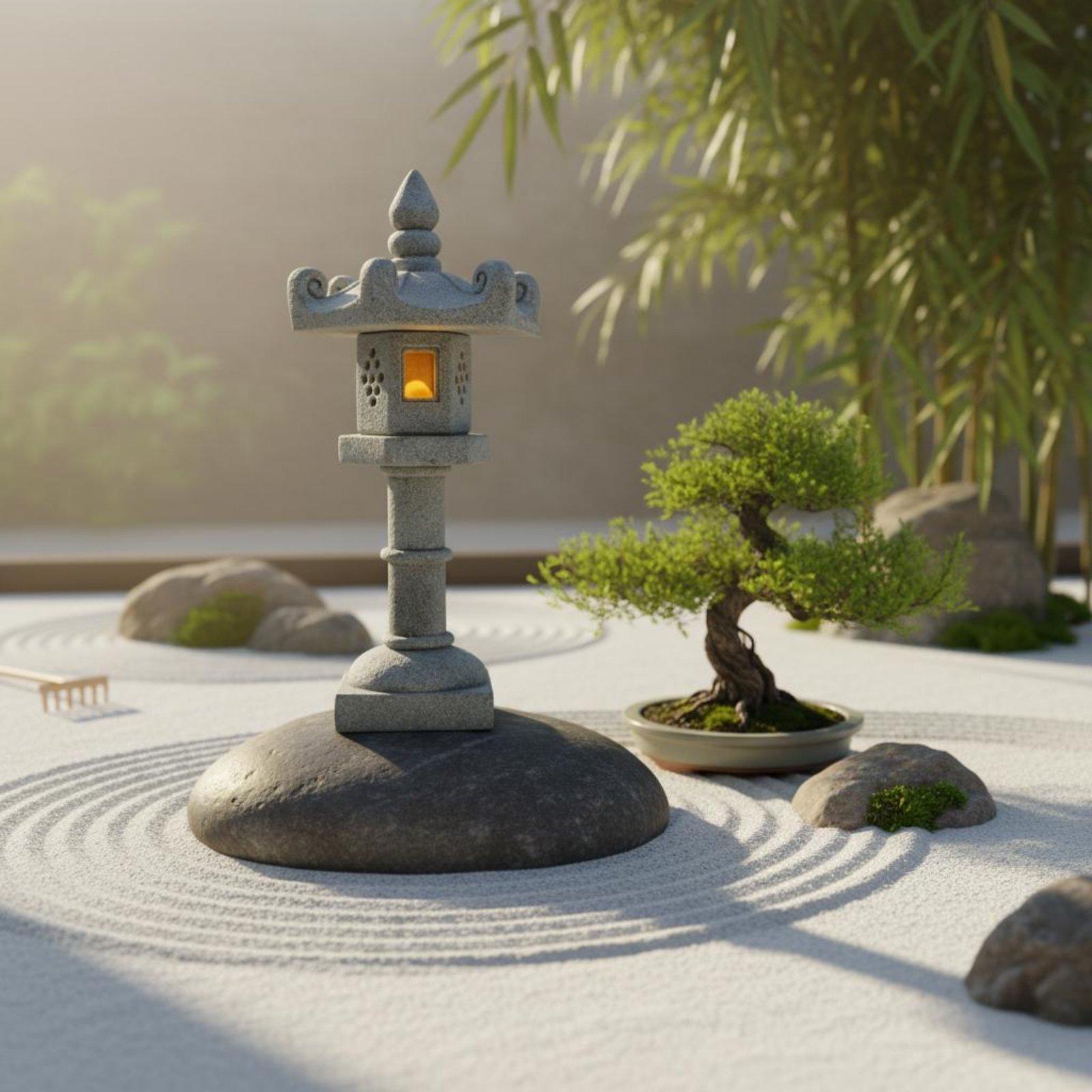造園用ランタン 日本のランタン 石製卓上ミニチュア風景飾り  - Bonsai Gardening のレビューと価格