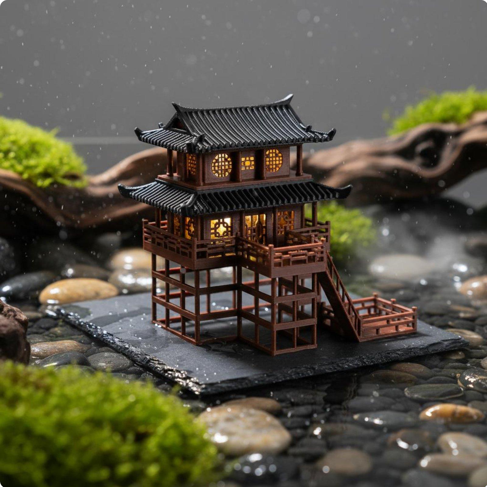 盆栽ハウス卓上プラスチック製パゴダミニマイクロ風景ホームアク - Bonsai Gardening のレビューと価格